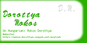 dorottya mokos business card